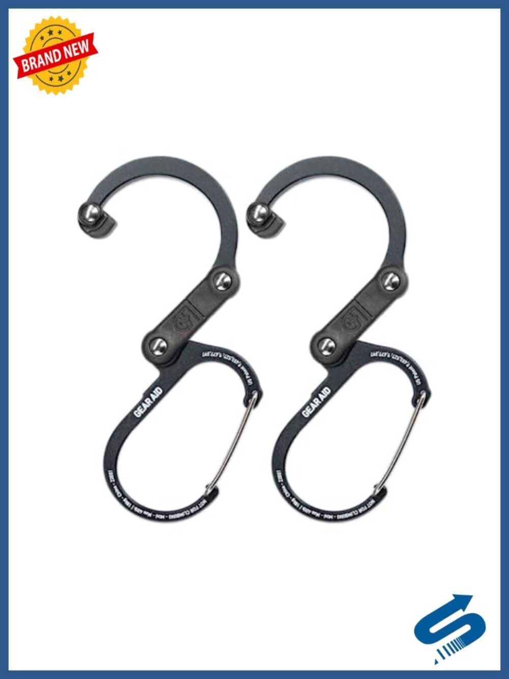 Mini Carabiner Gear Clip Hook for Hanging Bags Purses Tools 40lb Capacity